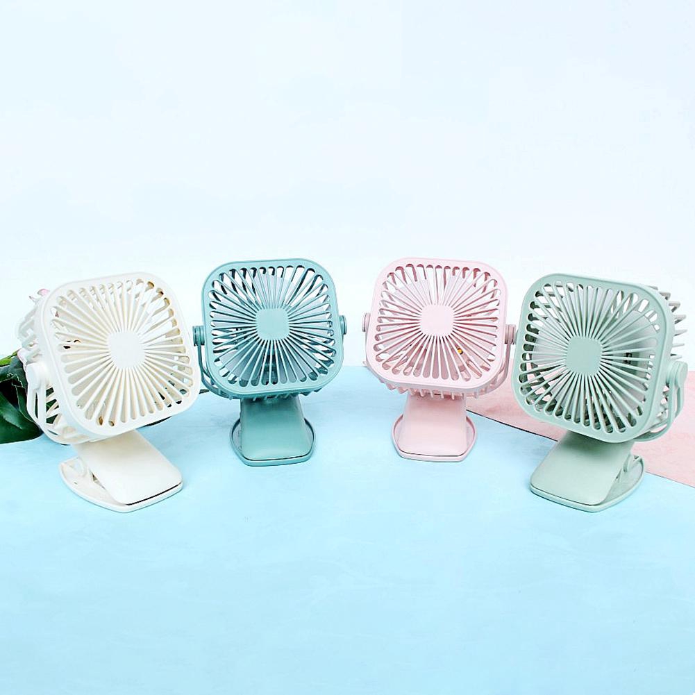 Quạt sạc USB mini hình vuông có kẹp tiện lợi