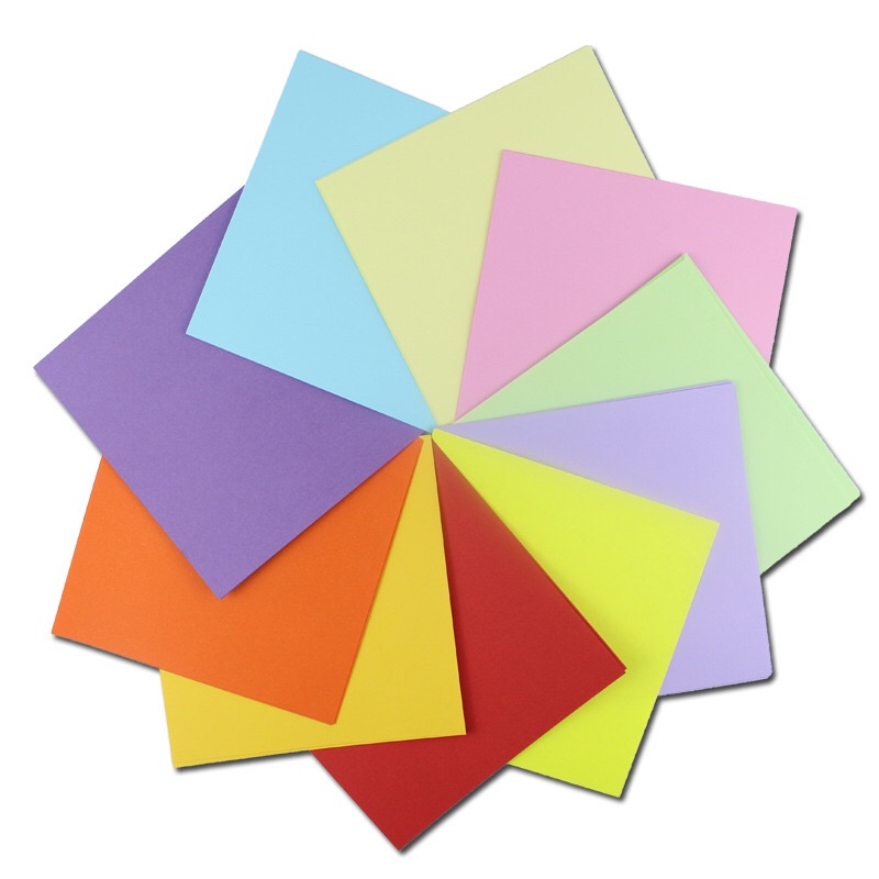 Tập 90 tờ giấy cắt dán thủ công cho bé