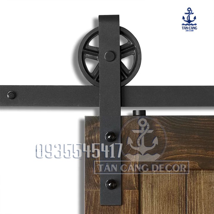 Phụ kiện Cửa Lùa Barn Door Hình Bánh Xe