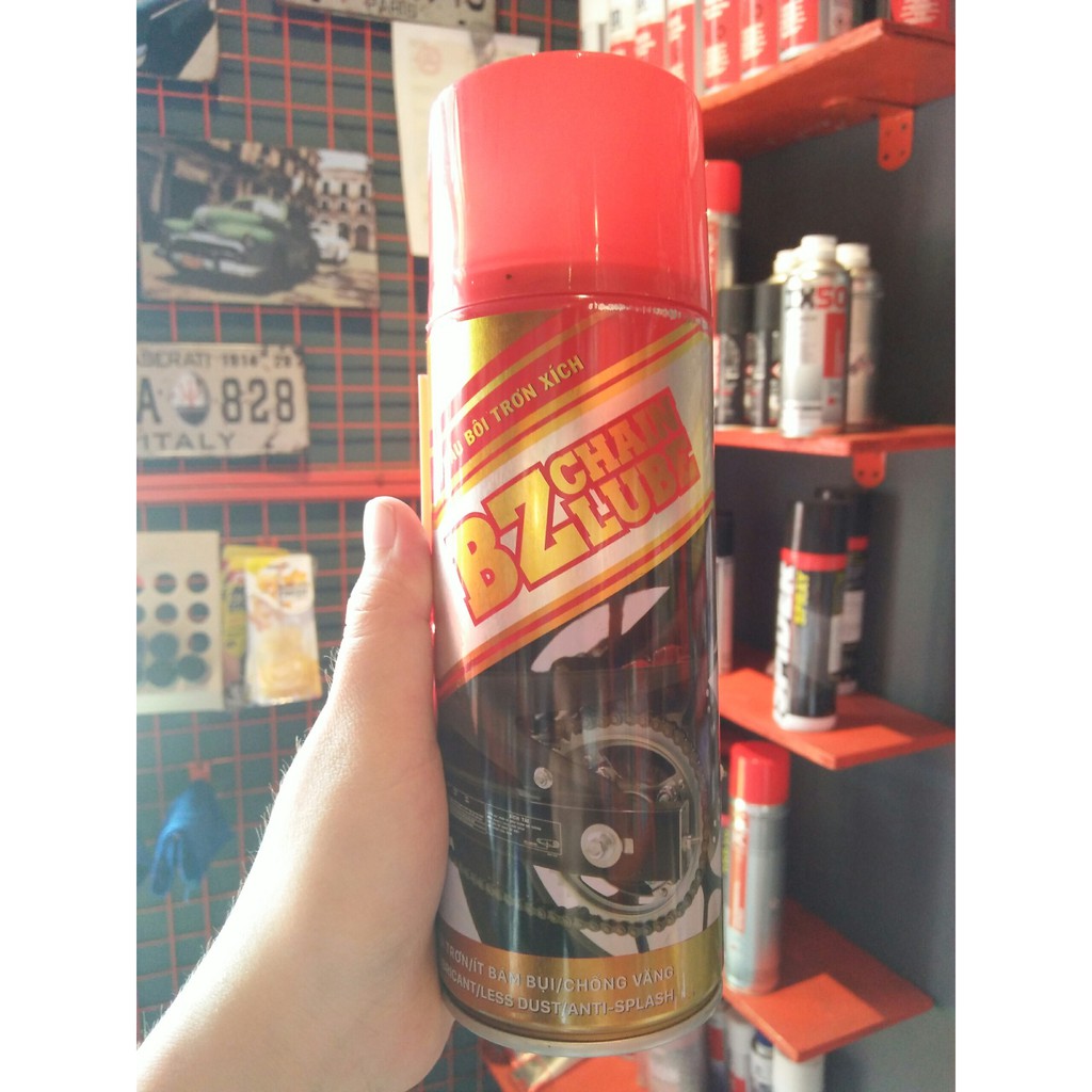 XỊT DƯỠNG SÊN BZ - BÔI TRƠN SÊN XÍCH BZ CHAIN LUBE 450ml