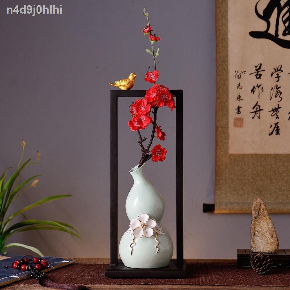 Sáng tạo phong cách Trung Quốc may mắn bầu bí bình gốm trang trí phòng khách bàn ăn tủ tivi hoa vừa và nhỏ