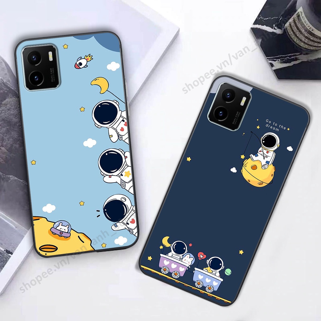 Ốp Vivo Y15s hình bầu trời, phi hành gia đẹp, ốp lưng điện thoại vivo viền dẻo cao cấp