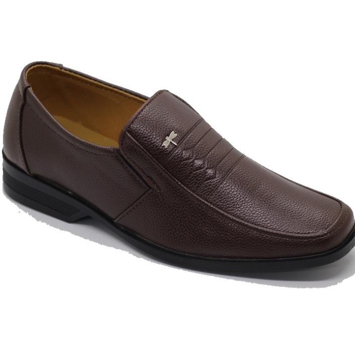 Giày tây nam cho người trung niên 2 màu nâu và đen đế khâu chăc chắn X86fashion-OG04