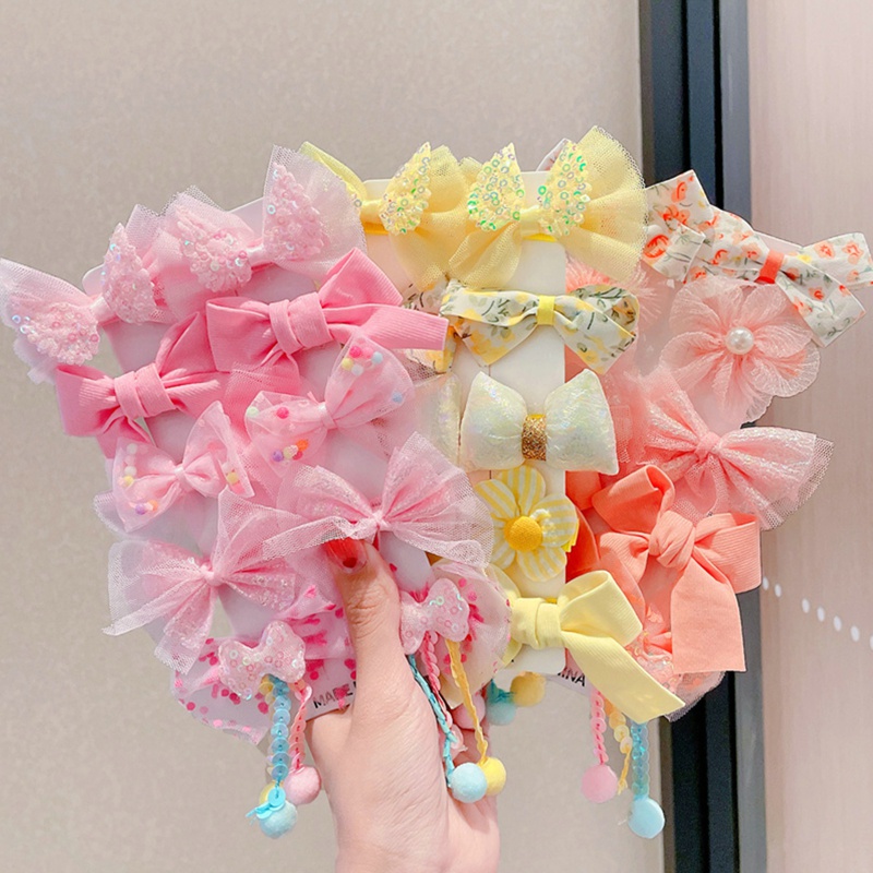 Set 10 KẹP TóC HìNh Nơ Dễ Thương Cho Bé GáI timetunnel