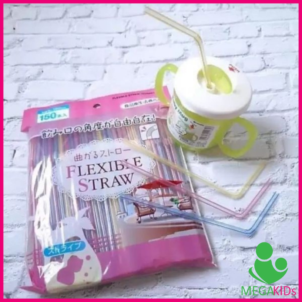 Set 150 ống hút nhựa cho bé nội địa Nhật Bản