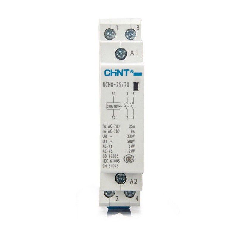 Khởi động từ, contacto NCH8 Chint chính hãng .1 pha 220v 25A 63A