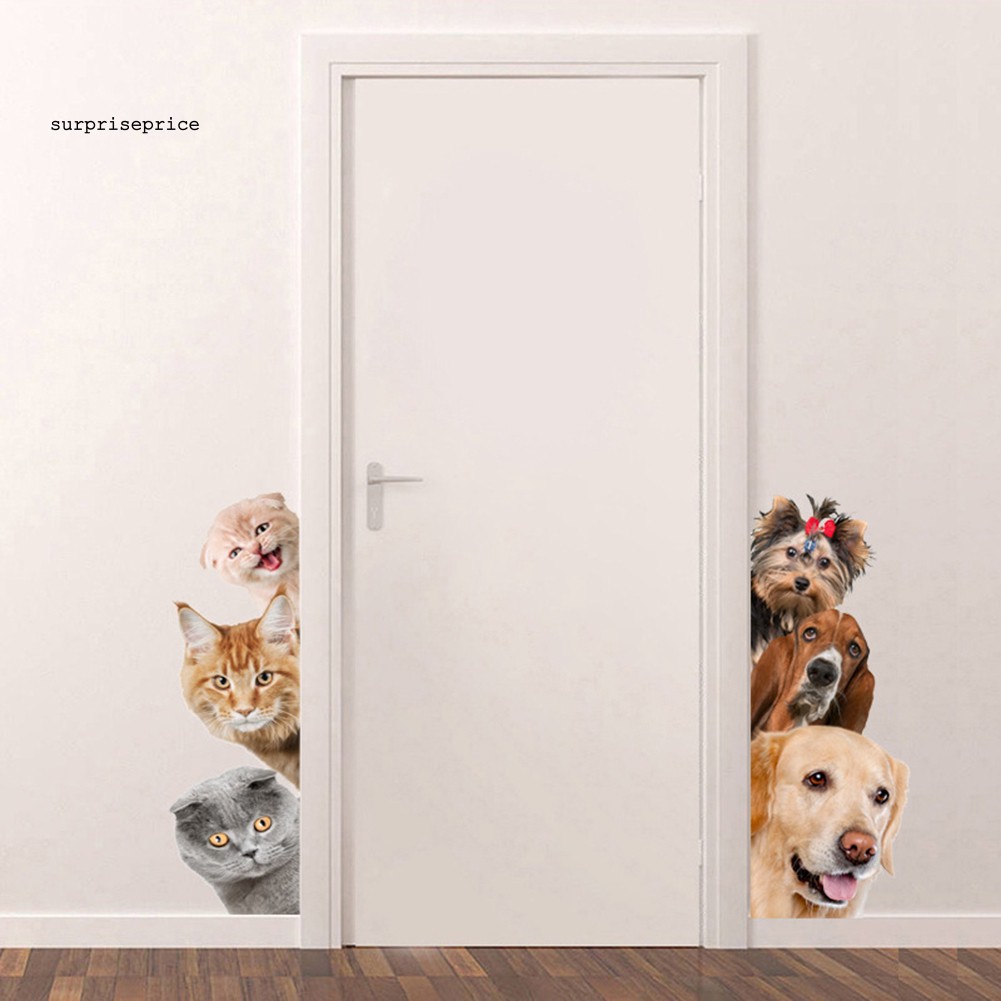 Sticker Dán Tường Trang Trí Hình Động Vật Đáng Yêu