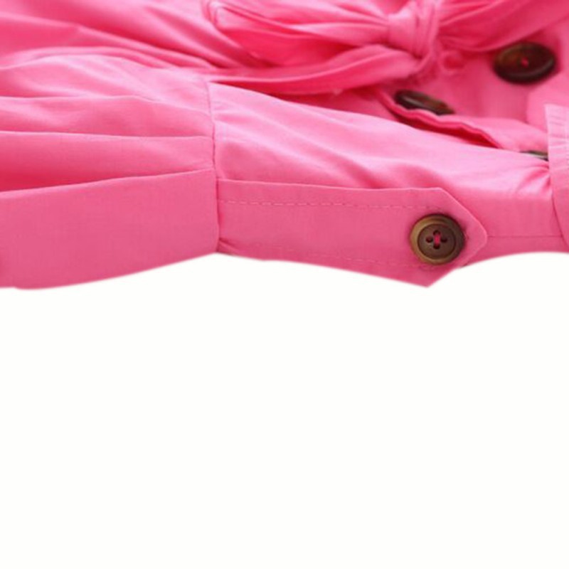 Áo khoác cotton thắt nơ dễ thương thời trang cho bé gái