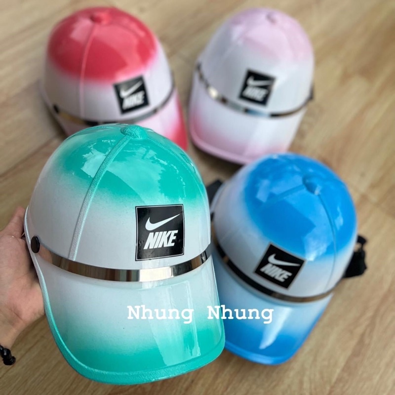 Nón kết bảo hiểm nike loang màu có khoét sau tóc siêu đẹp