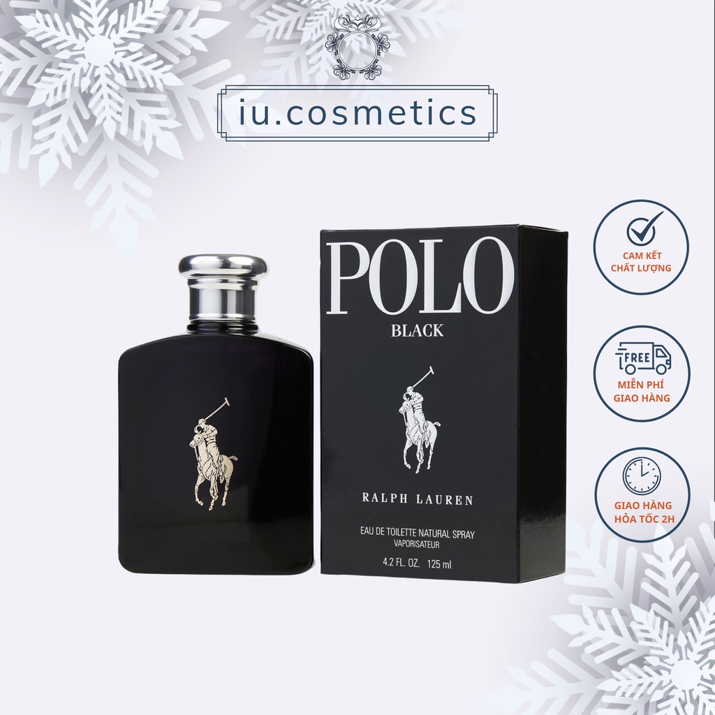Nước hoa nam Polo blue black dung tích 125ml - Dầu thơm nam tính, hương thơm sang trọng đẳng cấp - iu.cosmetics