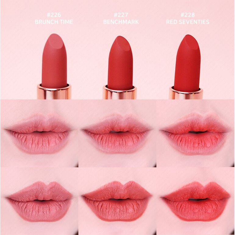 [ sea.cosmetics ] Son 3CE Matte Lip Color mẫu vỏ vàng 2018