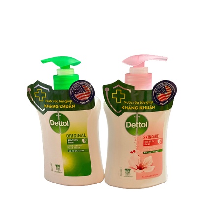 Nước rửa tay Dettol kháng khuẩn chăm sóc da - Chai 250g_Date 9/10-2024
