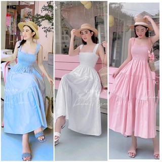 ĐẦM MAXI XOÈ ĐI BIỂN XANH BABY CỰC XINH