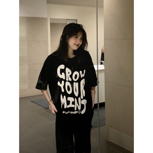 Áo thun cotton GROW YOUR MIND // THOXRI