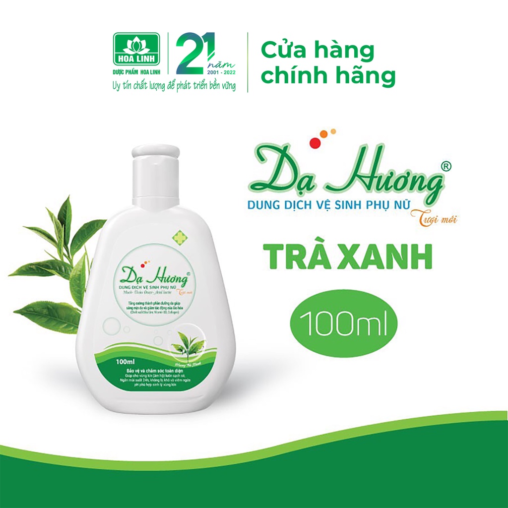 Dung dịch vệ sinh phụ nữ Dạ Hương trà xanh 100ml