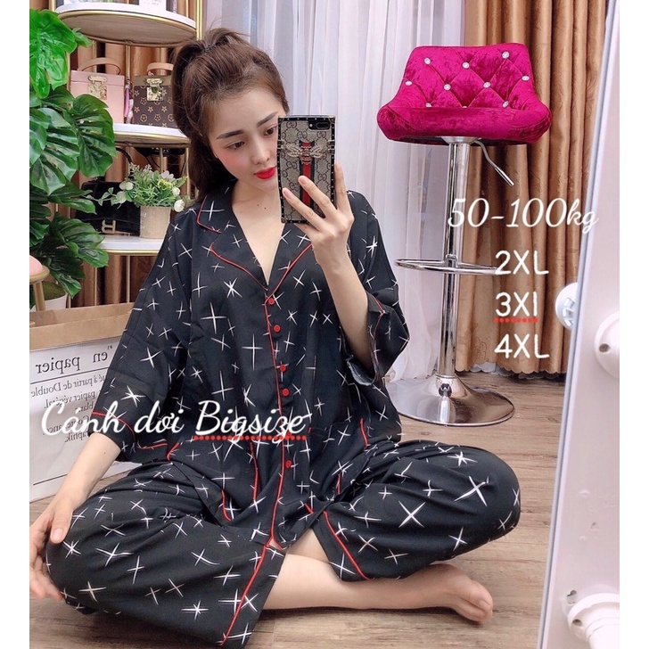 Bộ lụa bigsize 50-100kg form rộng chất mịn mát