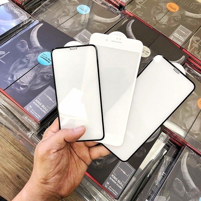Kính cường lực Vua Trâu MIPOW Kingbull 3D Fullbox &amp; kính trần không hộp dành cho I-PHONE IP13promax 12 11 xsmax 14promax