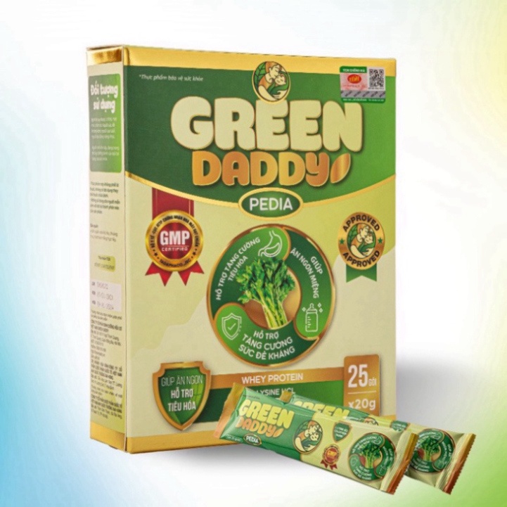 ✅ Sữa non Green Daddy Pedia  [Freeship] ❤, Sữa non tinh chất rau củ dành cho bé biếng ăn, chậm lên cân, Hộp 10 gói x 20