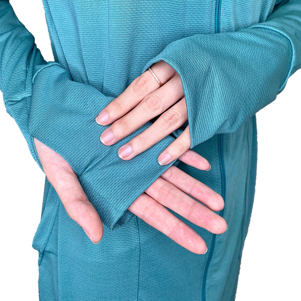 Áo chống nắng nữ toàn thân dáng dài chất liệu vải thông hơi làm mát cản tia UV