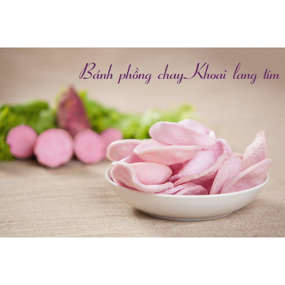 Bánh Phồng Chay Khoai Lang Tím Sa Giang 200g