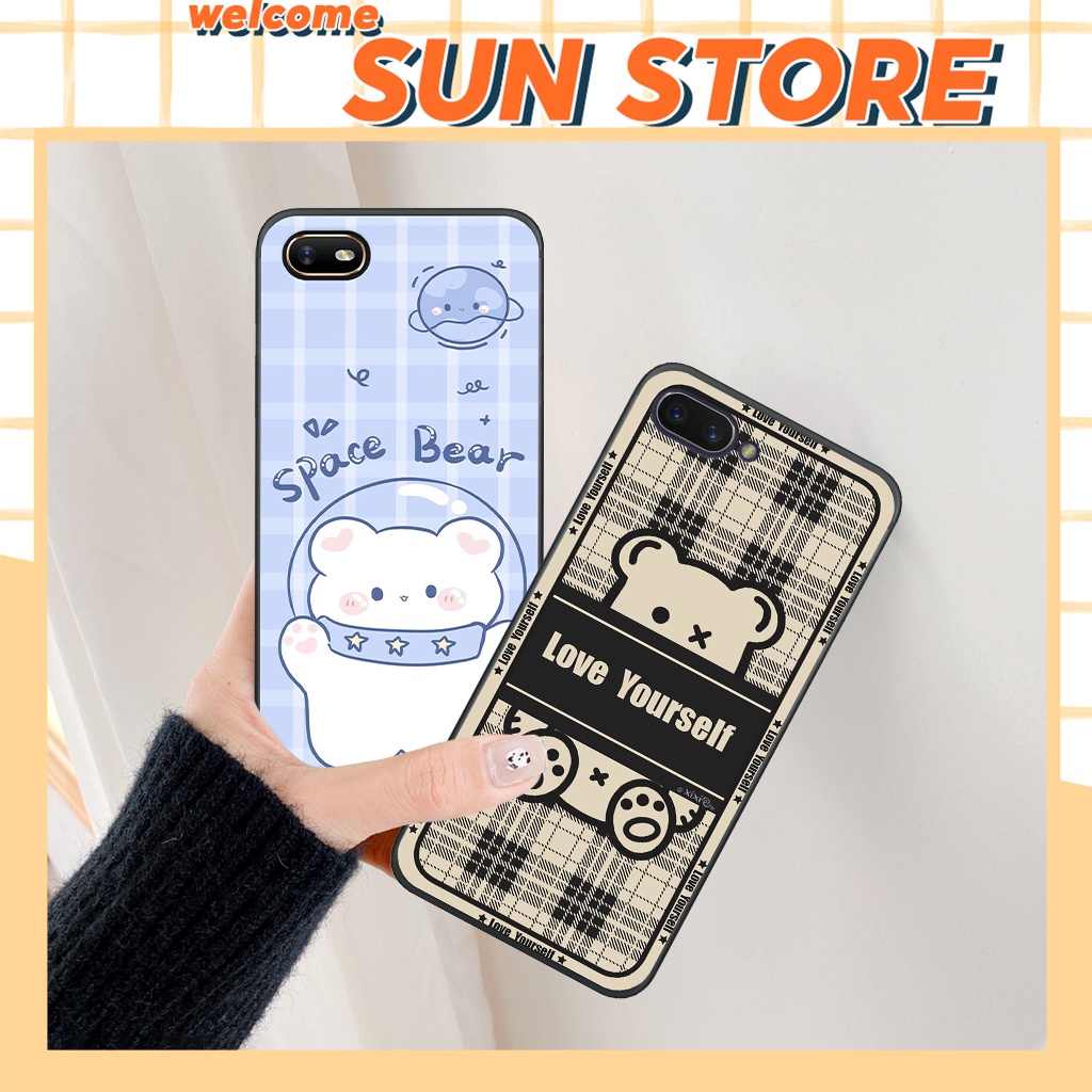 Ốp Oppo A3S/ A1K gấu bear cute, snoopy, pochacco dễ thương, ốp lưng thời trang cao cấp