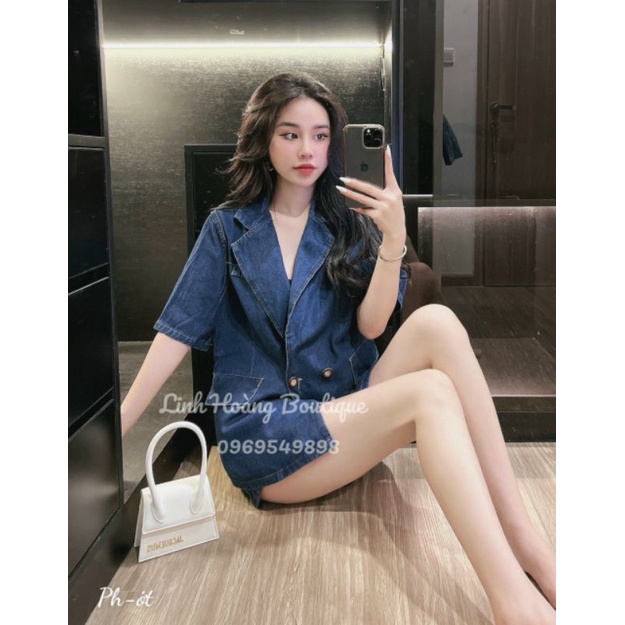 Bộ set jean nữ véc cộc đẹp dã man cưch sang chảnh( sale cực mạnh)