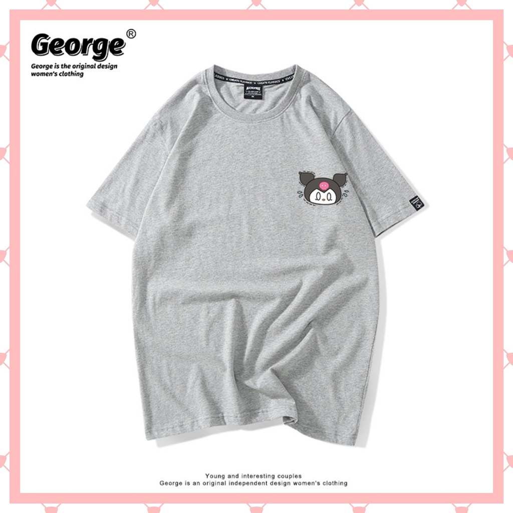 Kuromi - Áo phông tay ngắn cổ tròn Hello Kitty Unisex nhiều màu