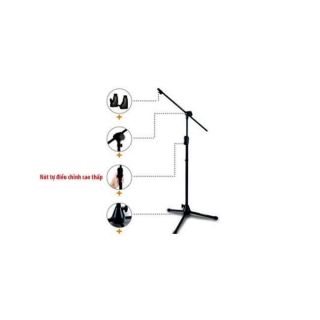 Chân đế kẹp micro đứng Boom Mic Stand