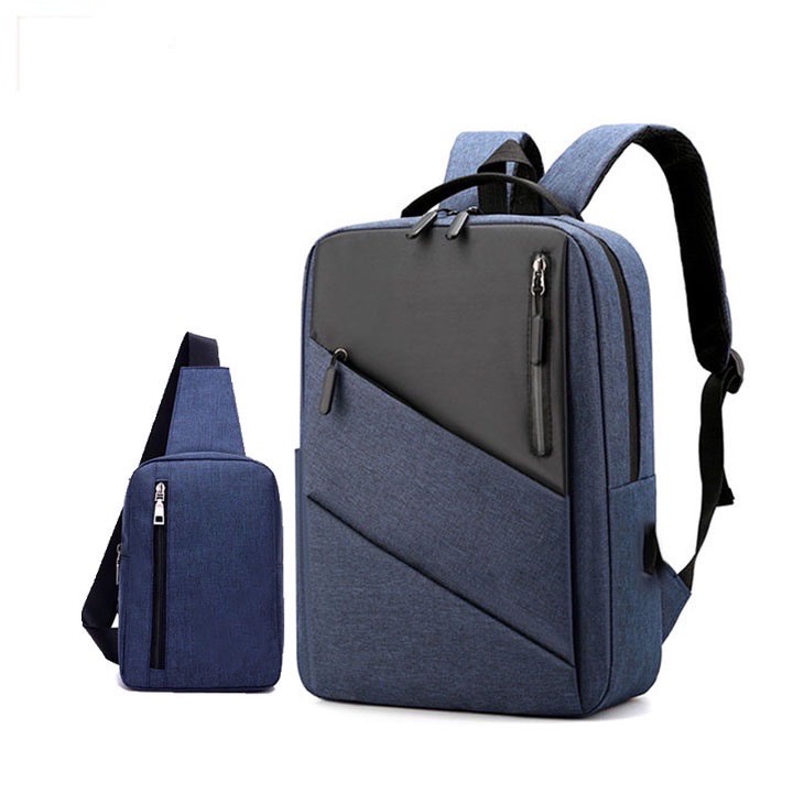 Combo balo laptop thời trang Hàn Quốc PADO 524 và túi đeo chéo messenger 361