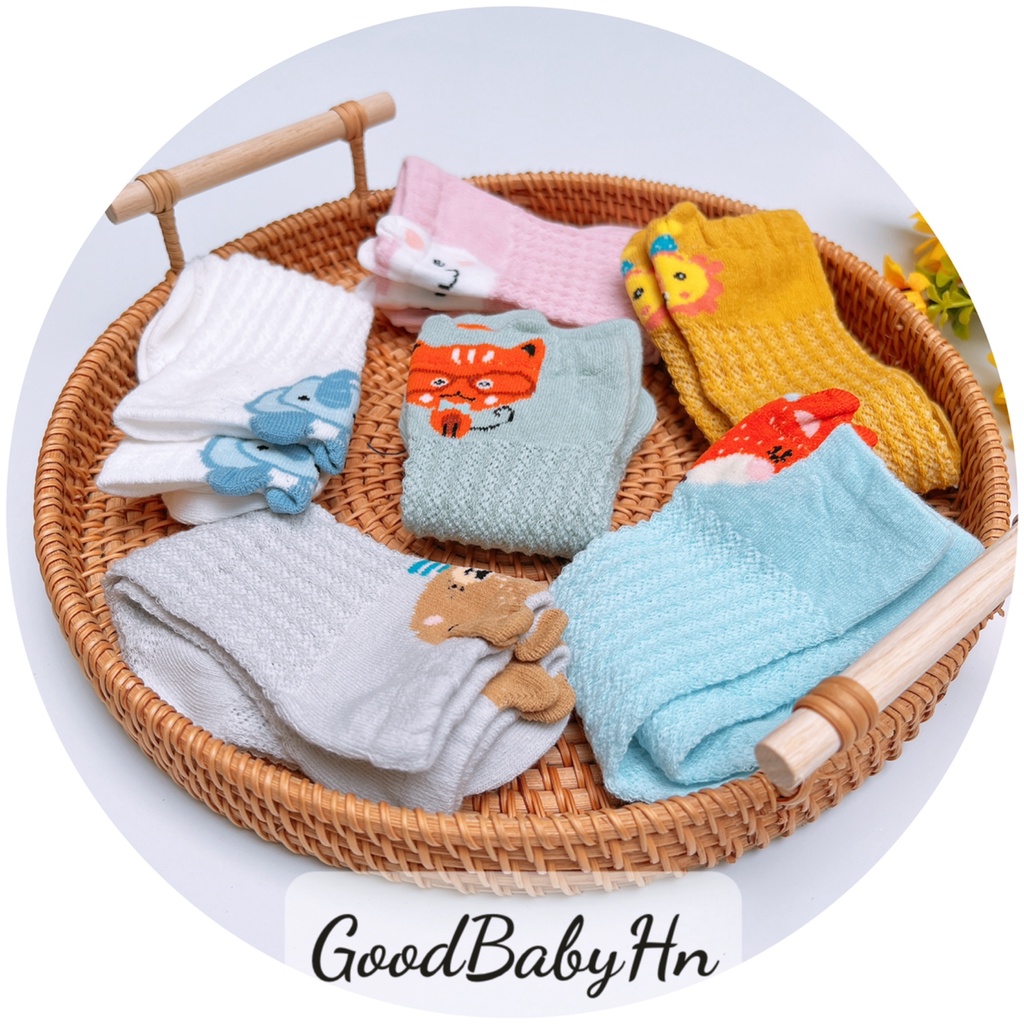 Tất lưới cổ dài hè thu chất cotton co giãn phong cách Hàn Quốc cho bé trai, bé gái 𝐓𝟏𝟒