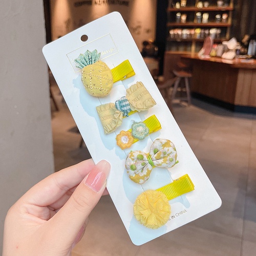 Set 5 kẹp tóc thiết kế dễ thương phong cách Hàn Quốc cho bé gái