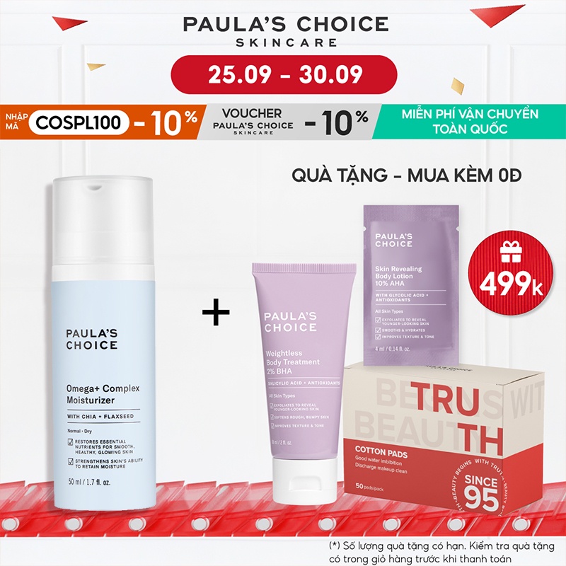 Kem dưỡng ẩm phục hồi, chống kích ứng và làm khỏe da Paula's Choice Omega+ Complex Moisturizer 50ml Mã: 3390