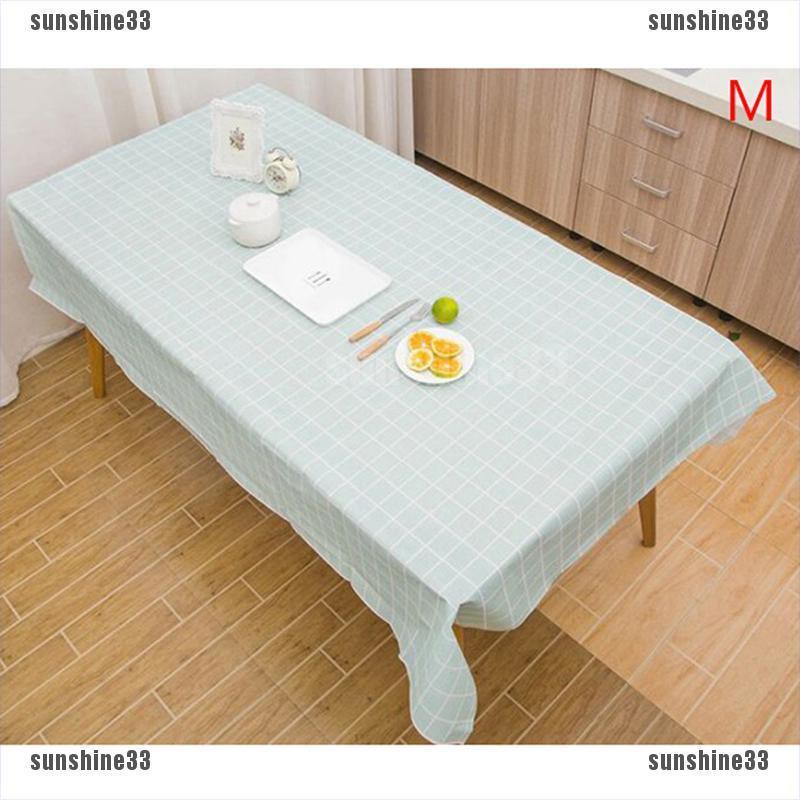 Khăn Trải Bàn Vải Lanh Họa Tiết Ca Rô Trắng Đen Trang Trí Phòng Khách / Nhà Bếp