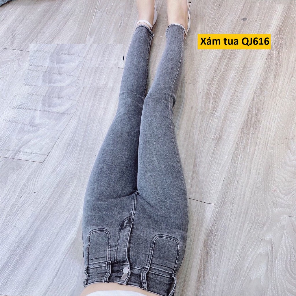 Quần jeans nữ lưng cao hack dáng hai túi nhỏ QJ616
