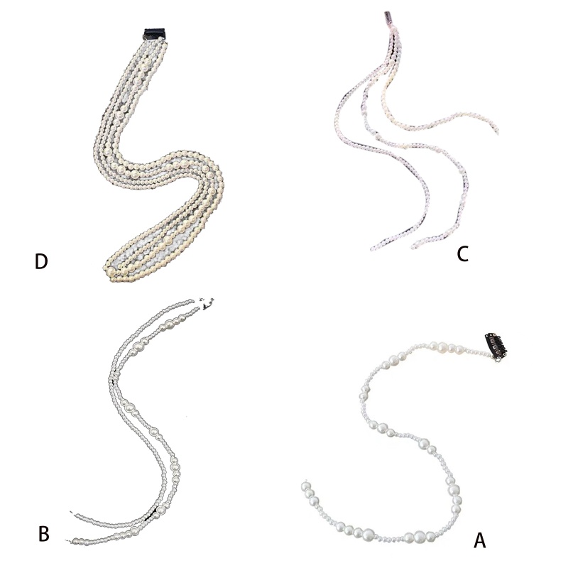 Kẹp Tóc Dạng Chuỗi Hạt Ngọc Trai Phối Tua Rua Dành Cho Tóc Bện