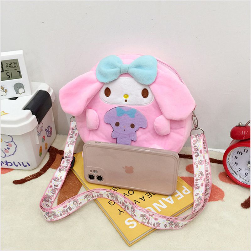 SANRIO Túi Đeo Chéo Hình Thú Nhồi Bông Dễ Thương 20cm