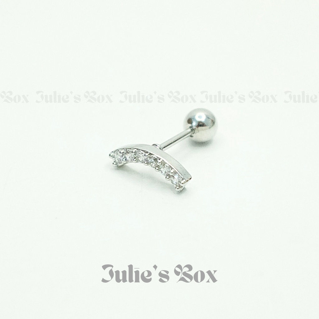 [1 Chiếc] Khuyên Tai Vành Tai Eclipse Xỏ Unisex Titanium Không Đen Không Ngứa Không Dị Ứng julies box