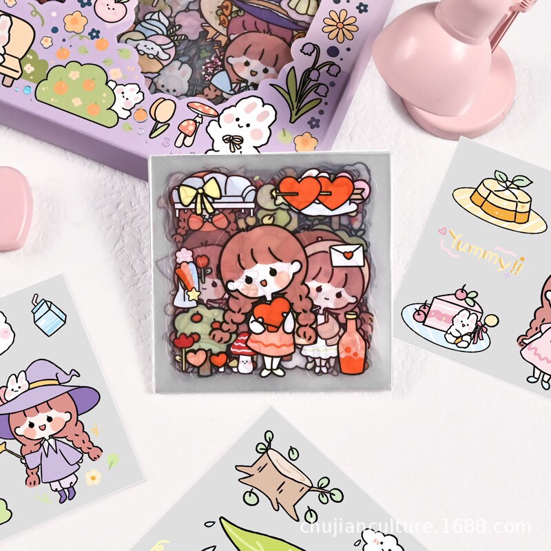 Hộp 200 tấm sticker trang trí