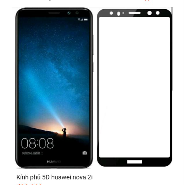 Kính full màn 5D cho nova2i
