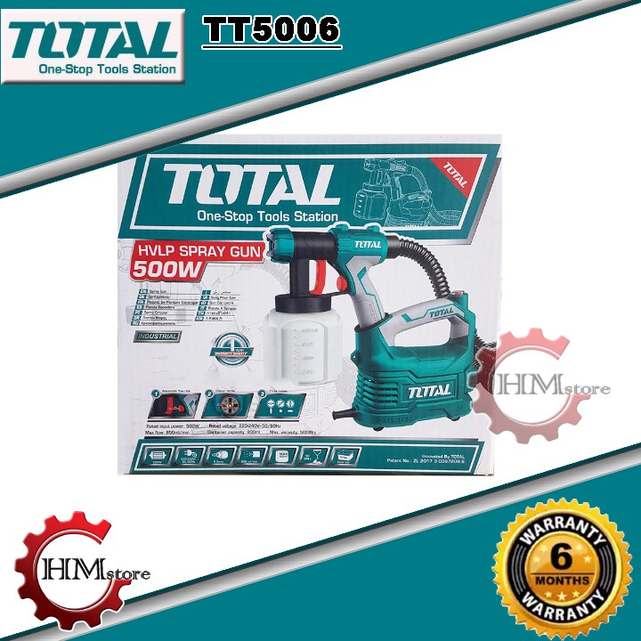 [Chính hãng] Máy phun sơn điện mini TOTAL TT5006 500W - Bảo hành 6 tháng