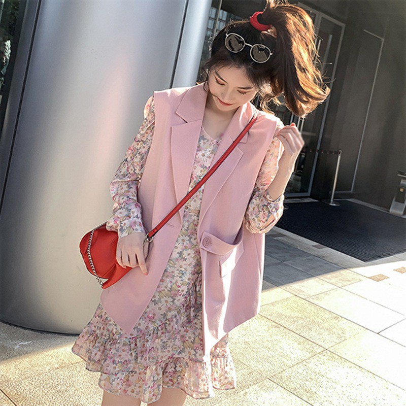 Đầm Ngắn Tay Dài Họa Tiết Hoa Thời Trang Xuân Thu Cho Nữ