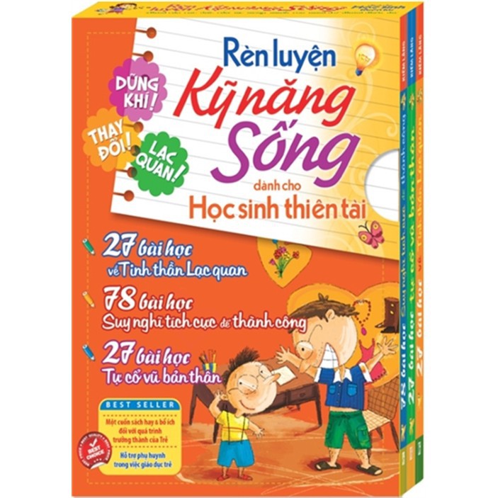 Sách: Combo Rèn Luyện Kĩ Năng Sống Dành Cho Học Sinh Thiên Tài ( Hộp 3 Cuốn)