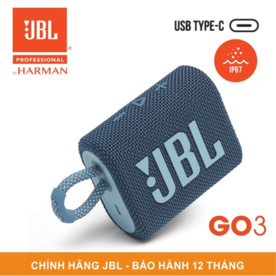 ⚡Loa Bluetooth JBL GO3/JBL GO 3 | Kháng nước IP67 | Thời lượng pin 5h | USB Type C