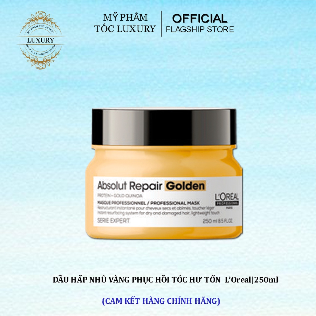 Dầu hấp nhũ vàng Loreal Absolut Repair Golden 250ml