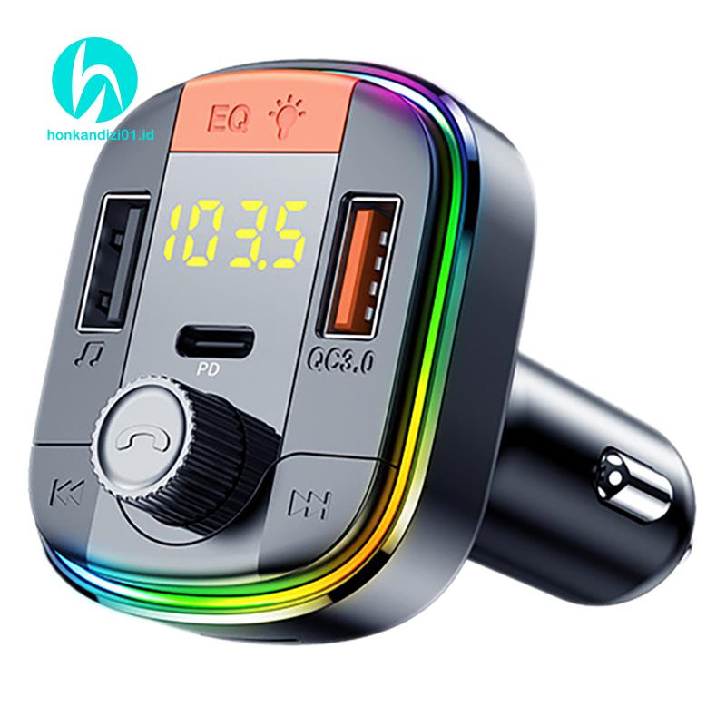 FM Transmitter Bluetooth 5.0 Car Kit Handsfree Car MP3 Player QC3.0