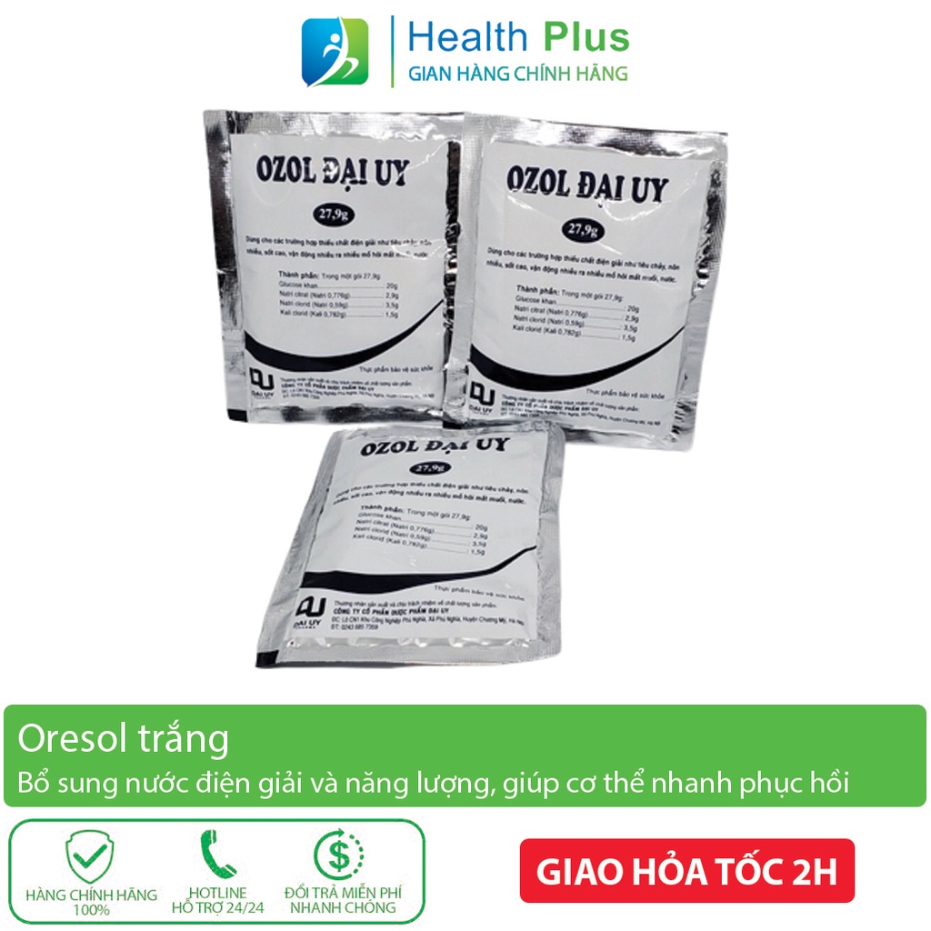 OZEROL trắng (Oresol trắng) - Bột bù nước và điện giải, bổ sung năng lượng (1 gói)