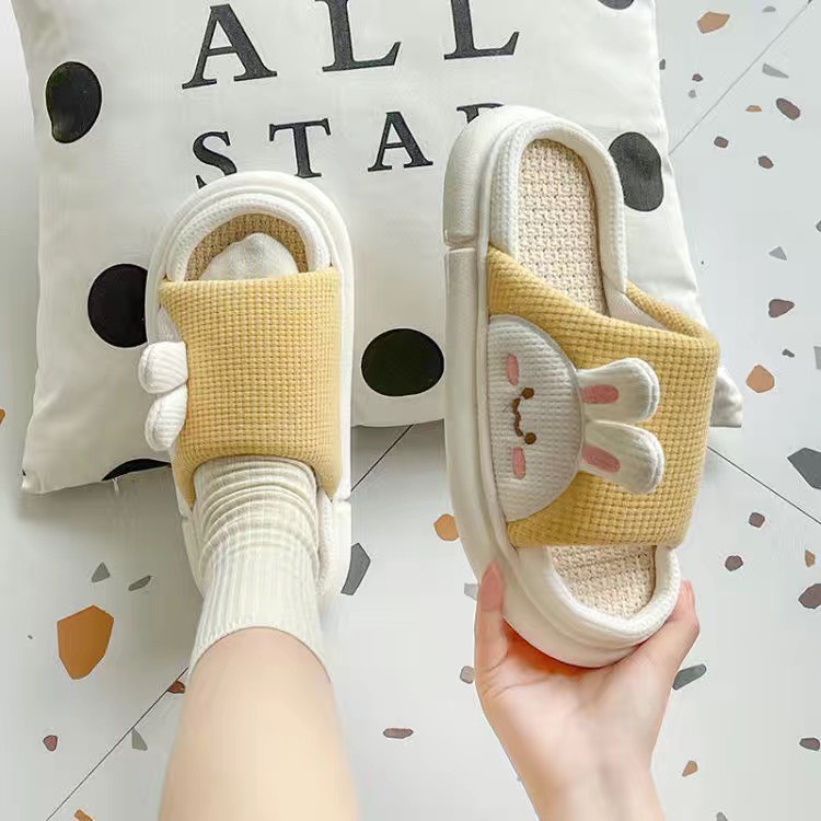 Dép lê nữ họa tiết Thỏ 🐰 Mẫu dép bông hình thú cao cấp SIÊU SANG cho các nàng MSP 88s thỏ