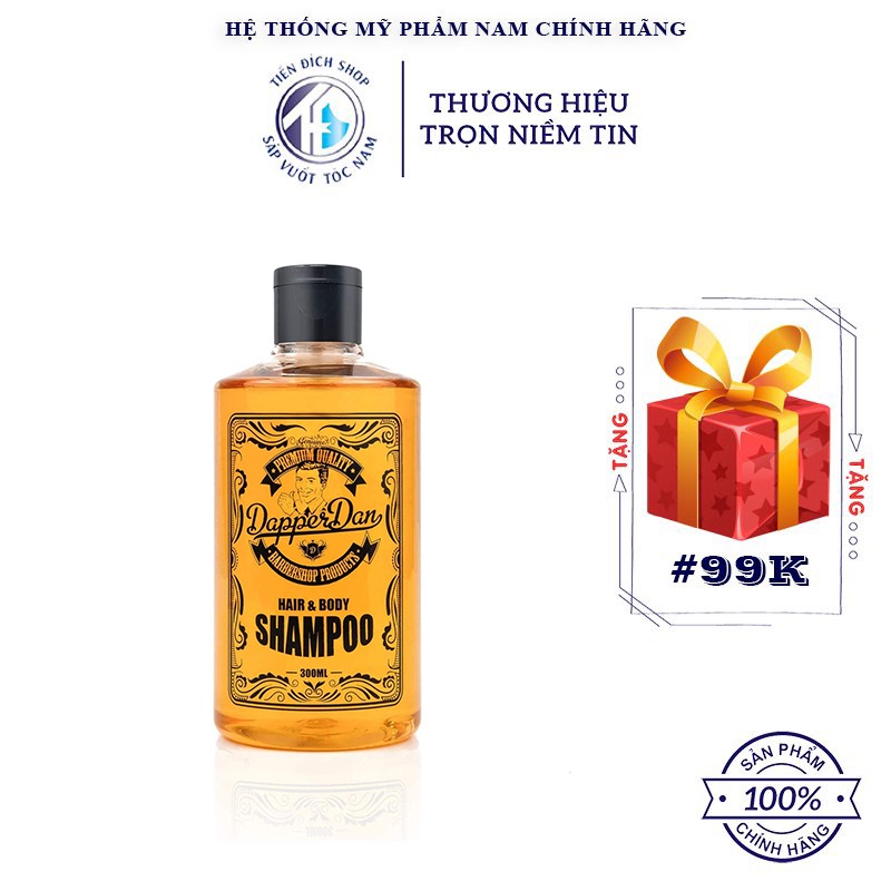 - Dapper Dan Hair and Body Shampoo 300ml cao cấp Anh Quốc / Tiến Đích Shop - Sáp Vuốt Tóc Nam
