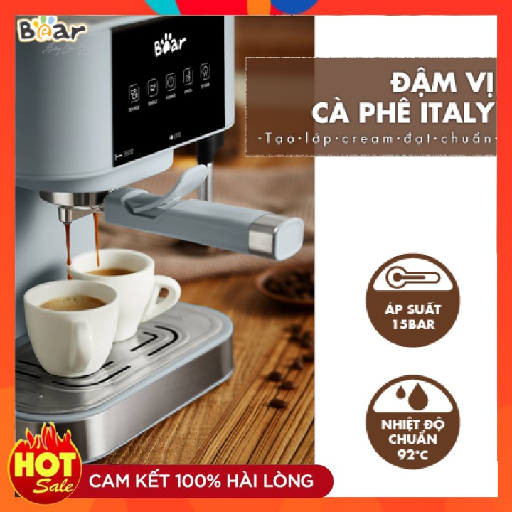 Máy Pha Cafe Bear CF-B15V1, Pha Cafe, Espresso, Đánh Bọt Sữa, Máy Pha Cafe Tự Động, Bản Quốc Tế Bảo Hành 18 Tháng