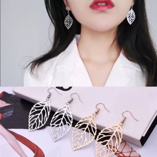 Bông tai chiếc lá đủ 2 màu